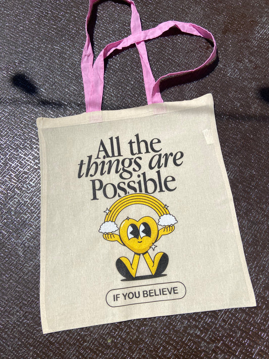 Bolsa Tote “All Things Are Possible”
