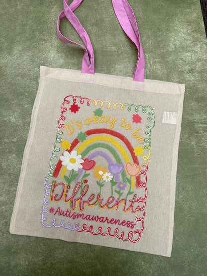 Bolsa Tote “It’s Okay to Be Different”